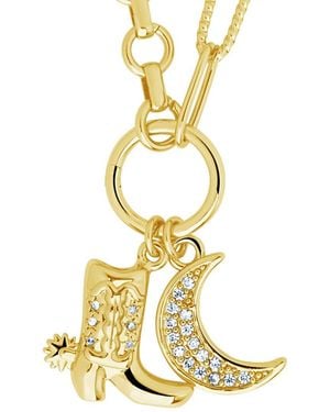 Sterling Forever 14K Plated Cz Kelsea Necklace - Metallic