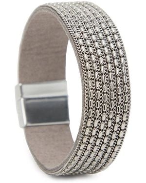 Saachi Multi-Strand Mesh Bracelet - Grey