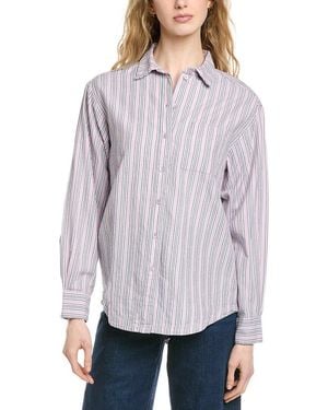 Michael Stars Beau Oversized Button Shirt - Grey