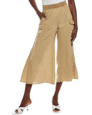 XCVI Contina Crop Linen Pant - Natural