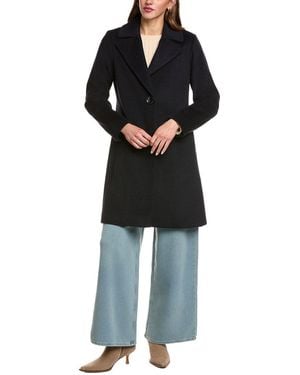 Via Spiga Walker Wool-Blend Coat - Black