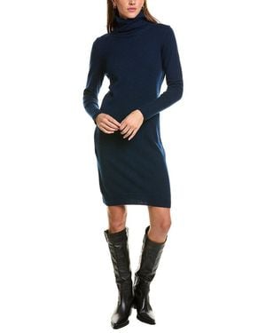 Forte Turtleneck Wool & Cashmere-Blend Sweaterdress - Blue