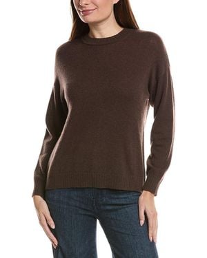 Hannah Rose Basic Crewneck 100% Cashmere Jumper - Brown