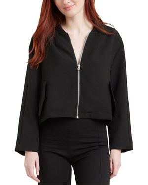 MODERN CITIZEN Adira Cropped Bomber Jacket - Black