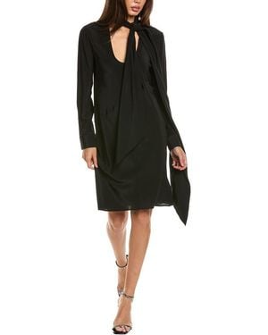 Helmut Lang Opaque Scarf Silk Dress - Black