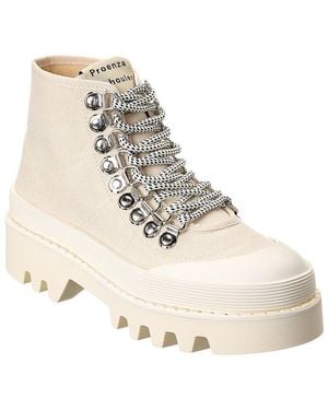 Proenza Schouler Canvas & Leather Boot - Natural