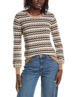 Isla Cassie Wave Stitch Cashmere Sweater - Blue