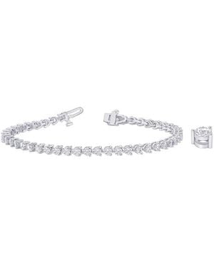 Lab Grown Diamonds 14K 3.00 Ct. Tw. Lab-Grown Diamond Tennis Bracelet - White