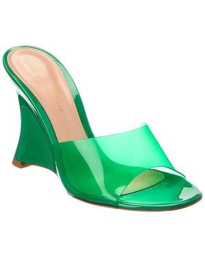 Gianvito Rossi Vinyl & Patent Sandal - Green