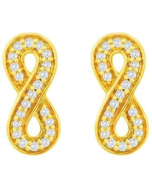 Suzy Levian 14k 0.10 Ct. Tw. Diamond Infinity Studs - Metallic