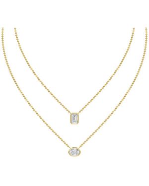 Lab Grown Diamonds 14K 3.02 Ct. Tw. Lab-Grown Diamond Necklace - Metallic
