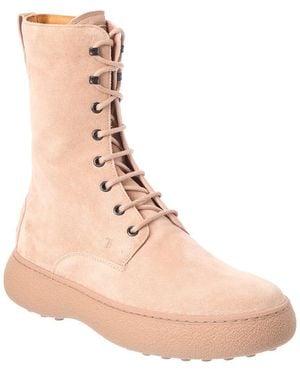 Tod's Suede Boot - Natural