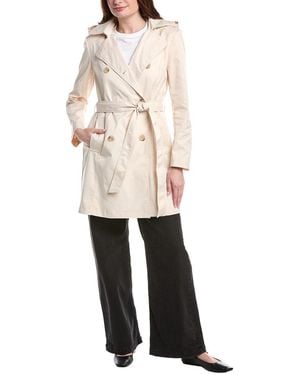 Sam Edelman Double-Breasted Trench Coat - Natural