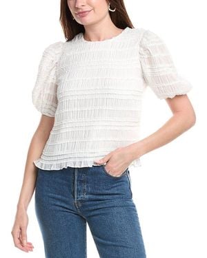 Endless Rose Smocked Top - White