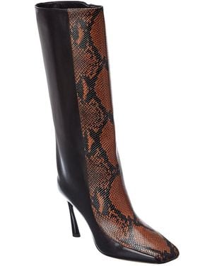Jimmy Choo Mabyn 85 Snake-embossed Leather Boot - Brown