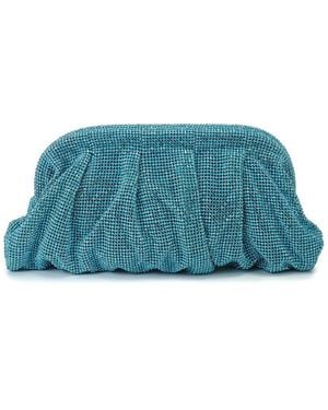 Tiffany & Fred Paris Crystal-Embellished Evening Clutch - Blue