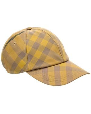 Burberry Check Baseball Cap - Natural