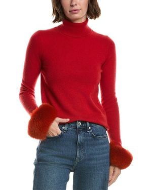 Sofiacashmere Turtleneck Cashmere Sweater - Red