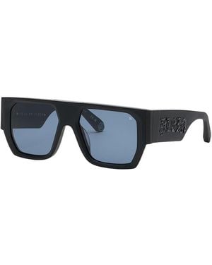 Philipp Plein Master Oversize 54Mm Sunglasses - Blue