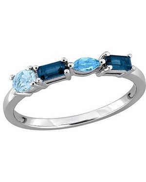 Rina Limor 0.73 Ct. Tw. Topaz Anniversary Band Ring - Blue