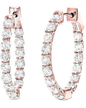 Lab Grown Diamonds Amairah 14K 3.00 Ct. Tw. Lab-Grown Diamond Hoop Earrings - White