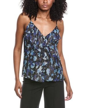 Ramy Brook Rosemarie Silk-Blend Top - Blue