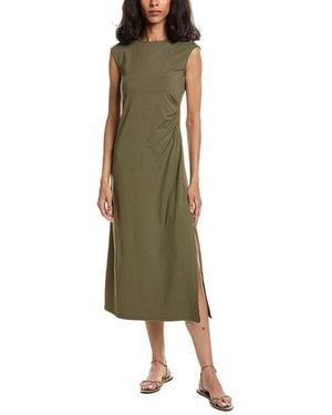 Theory Cap Sleeve Pleat Dress - Green