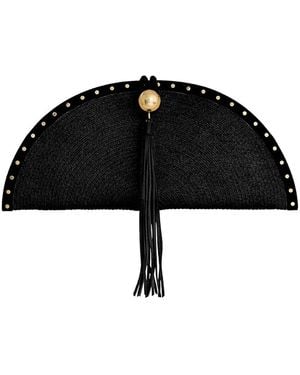 Rebecca Minkoff Half Moon Clutch With Micro Studs - Black