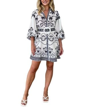 AMINA GLAM Mini Dress - Blue