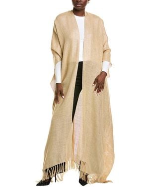 Brunello Cucinelli Linen-Blend Poncho - Natural