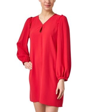Tara Jarmon Key Hole Shift Dress Shift Dress - Red