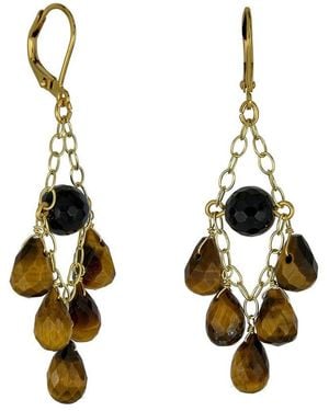 Rachel Reinhardt Jewelry 14K Over Gemstone Chandelier Earrings - Metallic