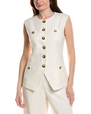 tyler boe Cutter Linen-Blend Vest - White