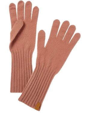 Vince Boiled Cashmere Knit Gloves - Pink