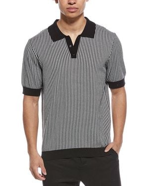 Truth Striped Polo Sweater - Gray