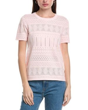 Halston Pointelle Jumper - Red