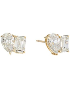 Lab Grown Diamonds 14K 2.00 Ct. Tw. Toi Et Moi Lab-Grown Diamond Studs - Metallic