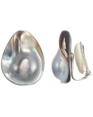 Margo Morrison Elegant Pearl Clip-On Earrings - Multicolour