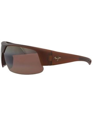 Maui Jim Italian-Made Polarized Shield Sunglasses - Brown