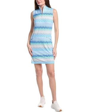 IBKUL Sleeveless Mock Dress - Blue
