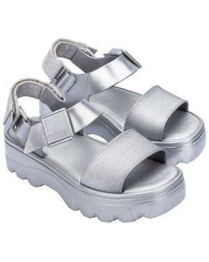 Melissa Kick Off Metallic Platform - Grey