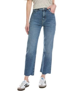 FRAME Frame The Ruler Stash Destructed Fray Crop Jean - Blue