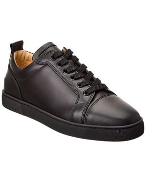 Christian Louboutin Louis Junior Leather Low-Top Sneakers - Black