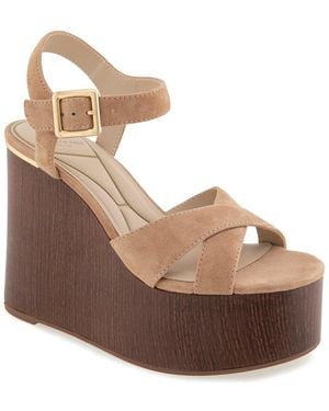 Kenneth Cole Taelyn Suede Sandal - Brown