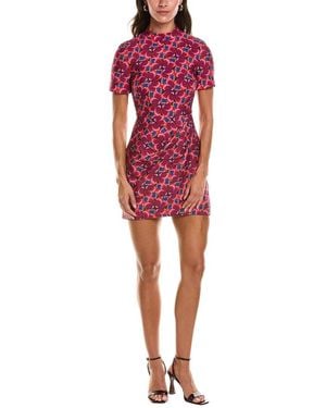 Saloni Draped Textured Waffle Mini Dress