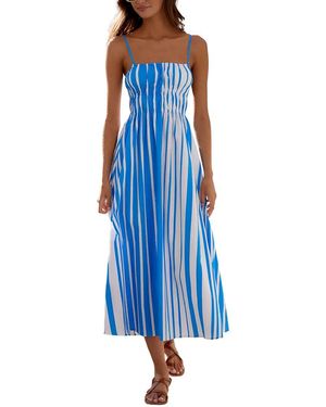 CAMILA BLANCO Printed Midi Dress - Blue