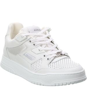 Gucci Logo Leather Sneaker - White