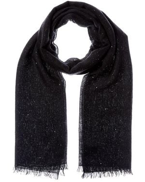 Brunello Cucinelli Cashmere & Silk-Blend Scarf - Black