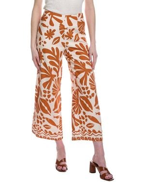 Lost + Wander Tropical Dream Linen-Blend Pant - Orange
