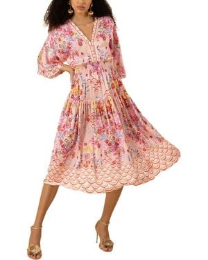 Hale Bob Zahra Midi Dress - Pink